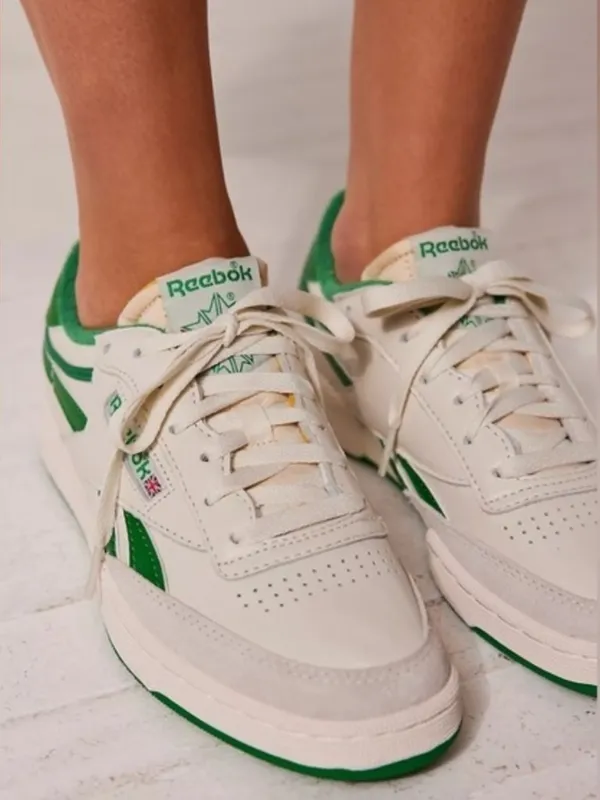 Reebok Club C Revenge Vintage Sneakers in Chalk and Glen Green Women's 8.5 - Image 2