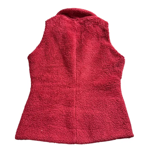 Patagonia Reversible Los Lobos Vest Women Medium Burgundy Fleece Puffer Gorpcore - Image 6