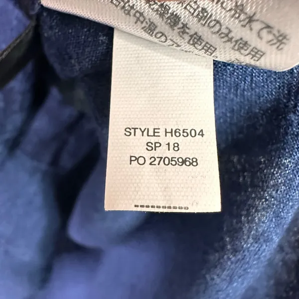 J. Crew Indigo Linen Cotton Short Sleeve Button Up Shirt Womens Small H6504 - Image 9