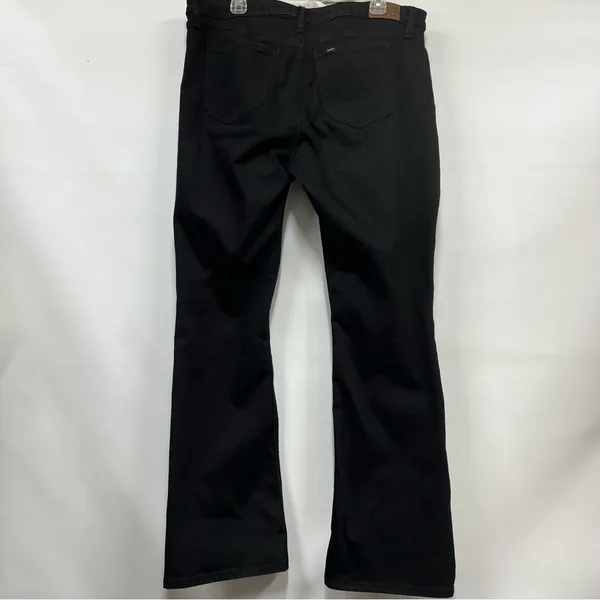 LEE Regular Fit Mid Rise Bootcut Jeans Washed Black Size 18M - Image 3