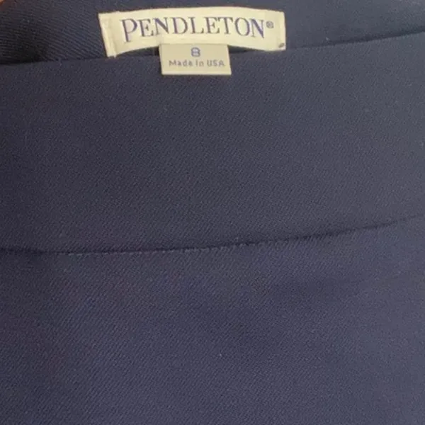 Pendleton‎ Virgin Wool Navy Midi Skirt size 8 - Image 3