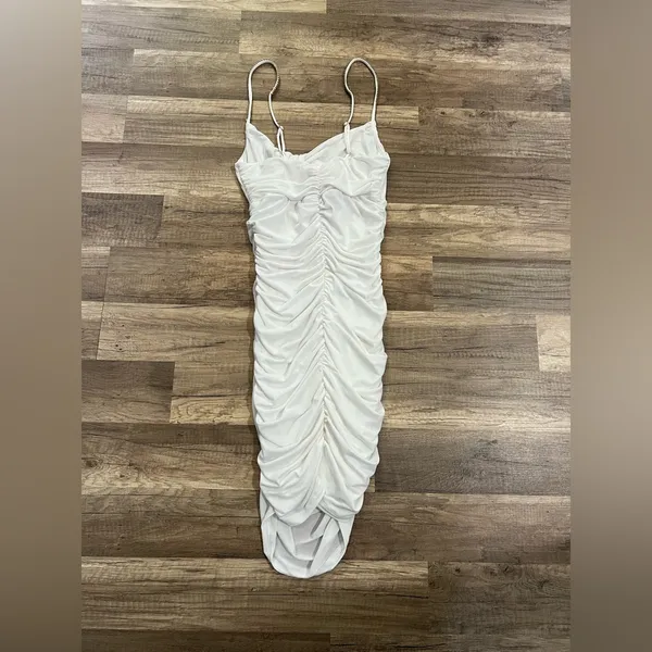 Lucy in the Sky Woman’s White Stretchy Going Out Bodycon Dress Size XS - Image 9