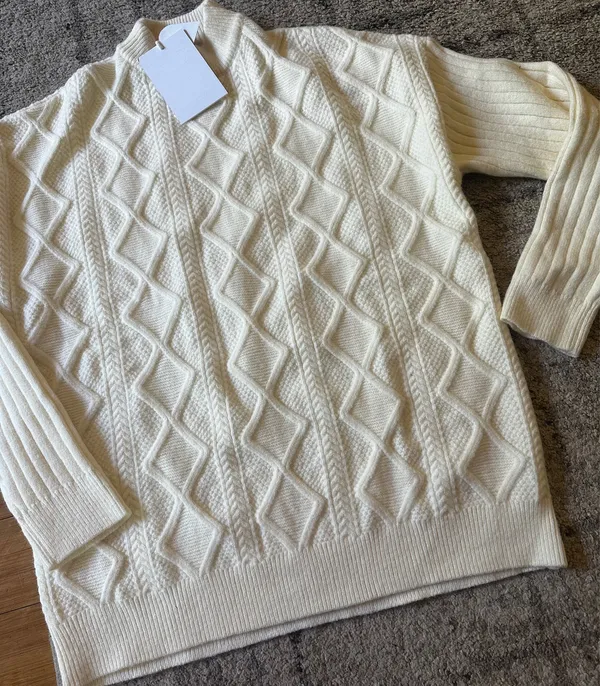 Aelfric Eden Oversized Knit Sweater Solid Vintage Pullover Sweater Unisex Woven Crewneck Knitted Tops - Image 3