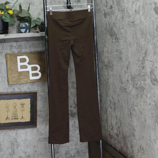 NWT Wild Fable Womens High-Waisted Ribbed Flare Leggings 90903157 Dark Brown XS - Image 3