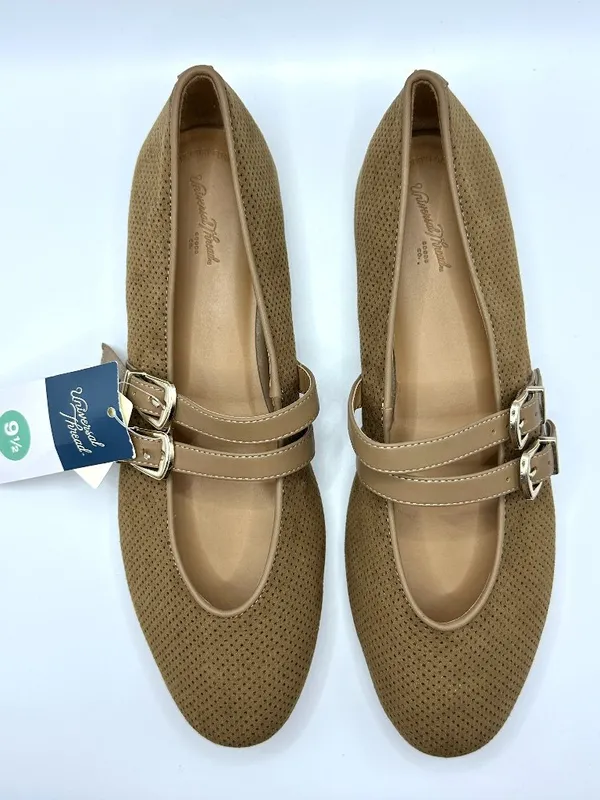 Universal Thread Brown Perforated Double Buckle Mary Jane Flats NWT 9.5 - Image 8