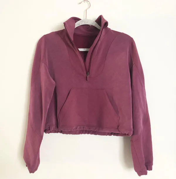 Lululemon Brushed Softstreme Ribbed Half Zip Deep Luxe 2 - Image 9