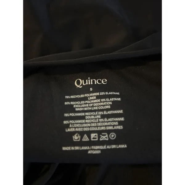 QUINCE Italian Cami One Piece Swimsuit MINIMALIST NWOT NEW Size Small S Black - Image 6