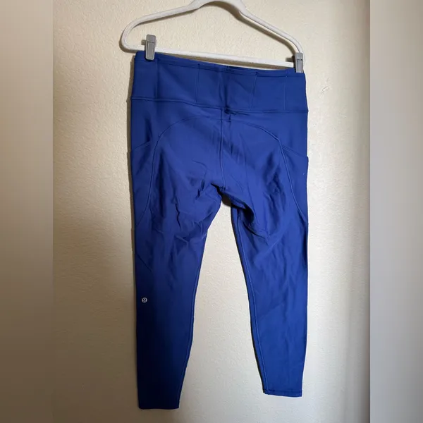 Lululemon‎ Fast and Free High-Rise Fleece Tight 28" Size 14 Psychic Blue - Image 10