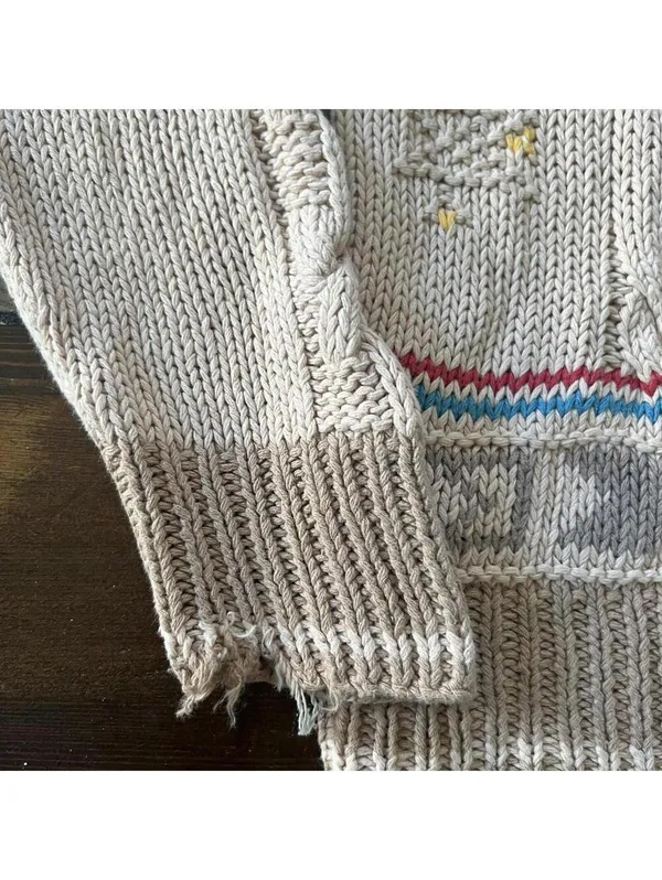 Vintage Woolrich Southwestern Cottagecore Cable Knit Sweater Size Medium 🤎 - Image 3
