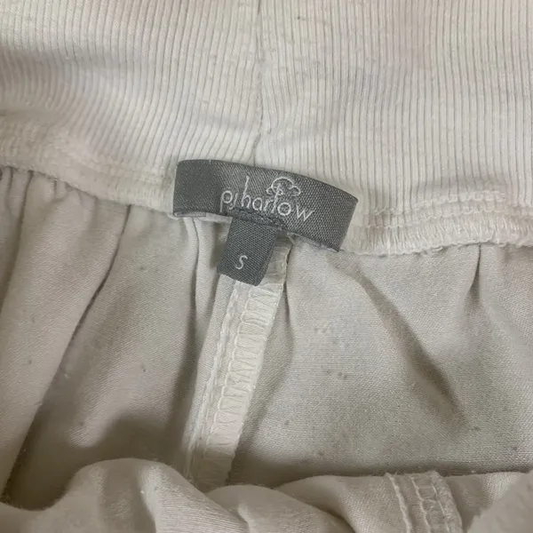 Pj Harlow‎ White Satin Drawstring Shorts Small Womens Lounge Sleepwear - Image 3