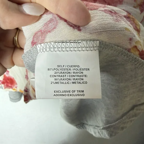 Altar'd State Floral Chiffon Shirt with Pocket Women's Size L - Image 6