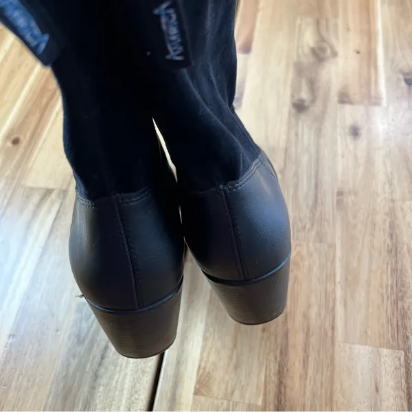 AMÉRICA by Azaleia Black Western Ankle Boots Size 7 Pointed Toe Block Heel - Image 9