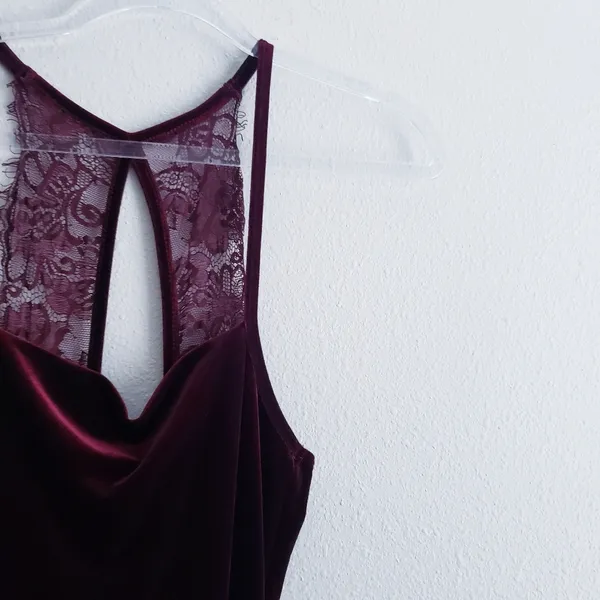 Lulu's Crazy Over You Burgundy Velvet Racerback Maxi Dress - Image 5