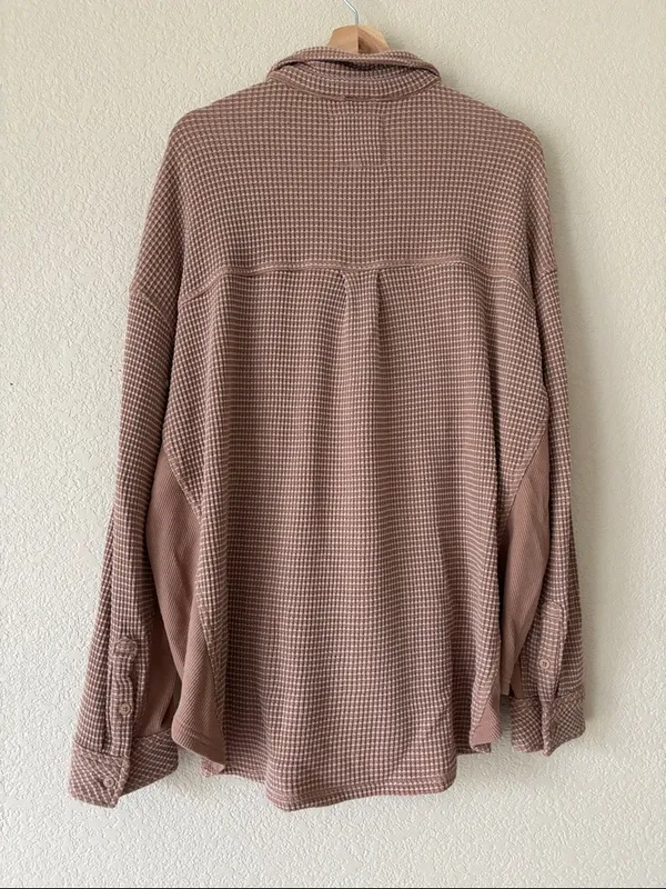 Aerie Waffle Knit Button-Front Shacket - Image 4
