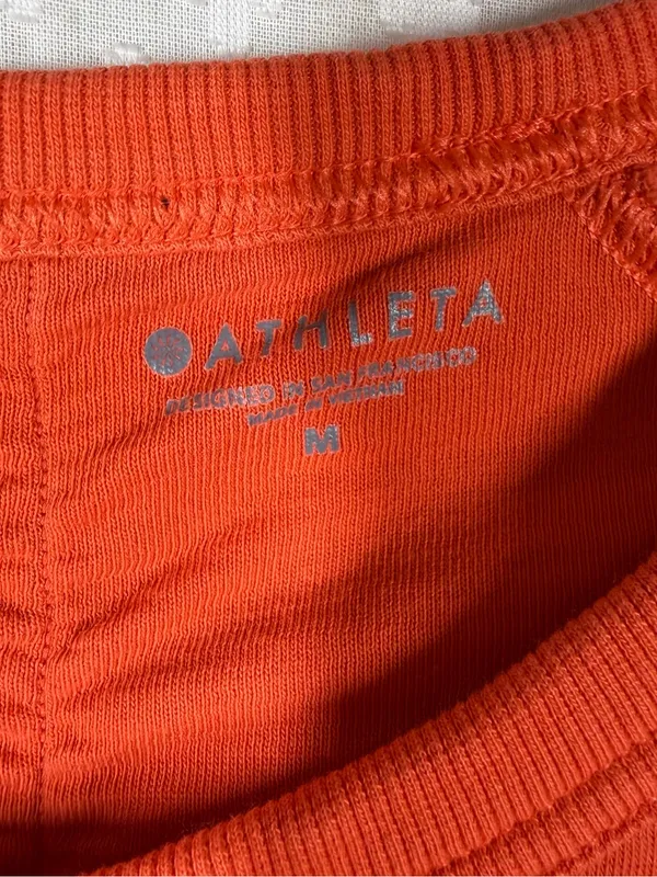 Athleta‎ Orange Sundown Puckered Sweatshirt - Image 3