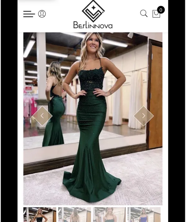 Prom Dress Green Size 0 - Image 2