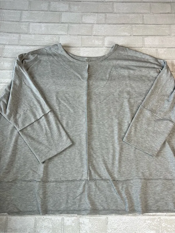 Spanx Classic Cozy Light Gray Women's Pullover Top 3X - Image 2