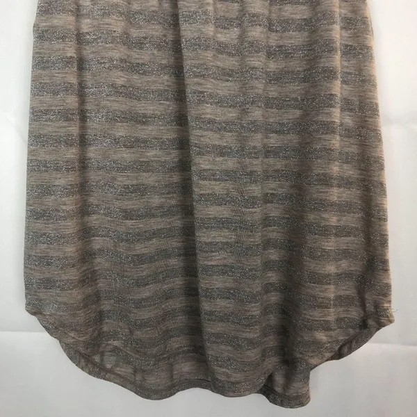 American Eagle Sleeveless Striped Metallic Swing Top Size Medium - Image 5