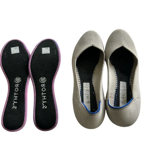 Rothy’s The Flat Round Toe Shoe Sz 8 Stretch Slip On Comfort Gray - Image 2