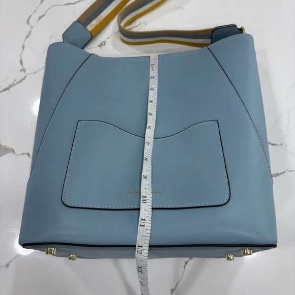 Bostanten Purse Blue Shoulder Bucket Tote Colorful Strap - Image 3