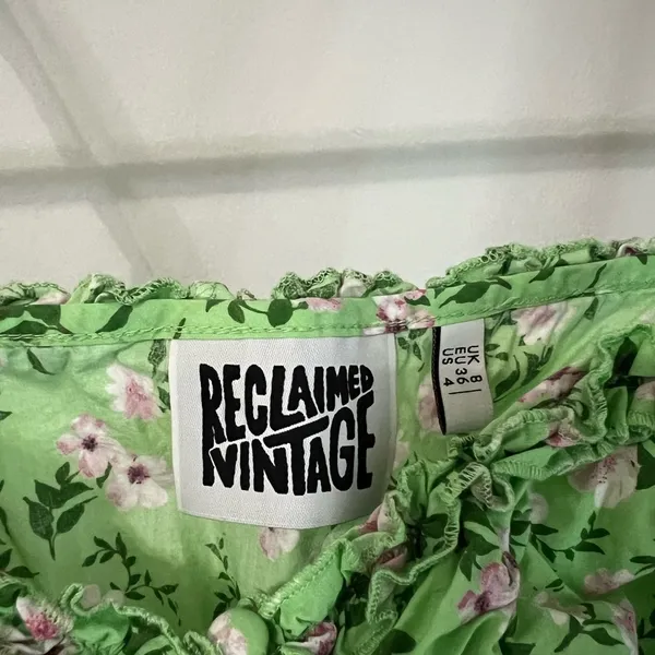 Reclaimed Vintage - ASOS Green Two Piece Floral Skirt Set - Image 3