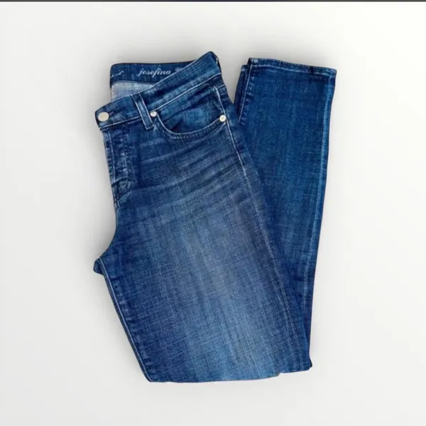 7 for All Mankind Josefina Skinny Boyfriend Jeans, Size 24, MSRP $208 - Image 2
