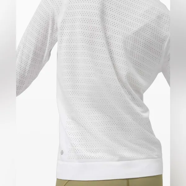 Lululemon Swiftly Breathe Long Sleeve Squad Top Shirt White Silverescent - Image 2