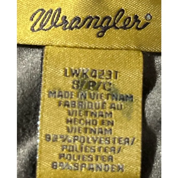 Wrangler Women's Brown Faux‎ Suede High Low Top Long Sleeves V-Neck Top Size S - Image 3