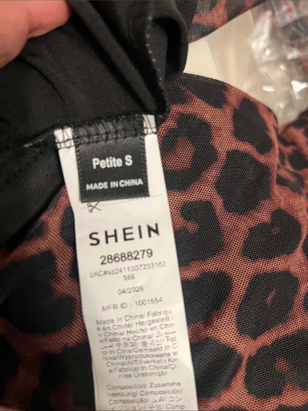 Leopard Print Bell Long Sleeve Sheer Dress - Brown Animal Print Y2k Mesh Sheer - Image 8