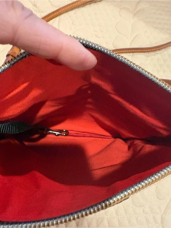 Dooney & Bourke Zebra Print Triple Zip Crossbody Bag - Image 8