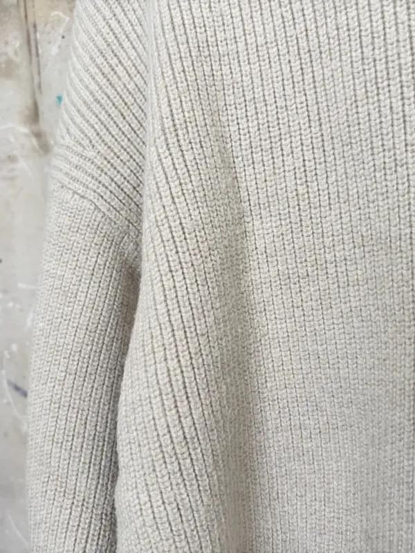 Lululemon Merino Wool-Blend Ribbed Turtleneck Sweater, Heathered Natural Ivory - Image 4