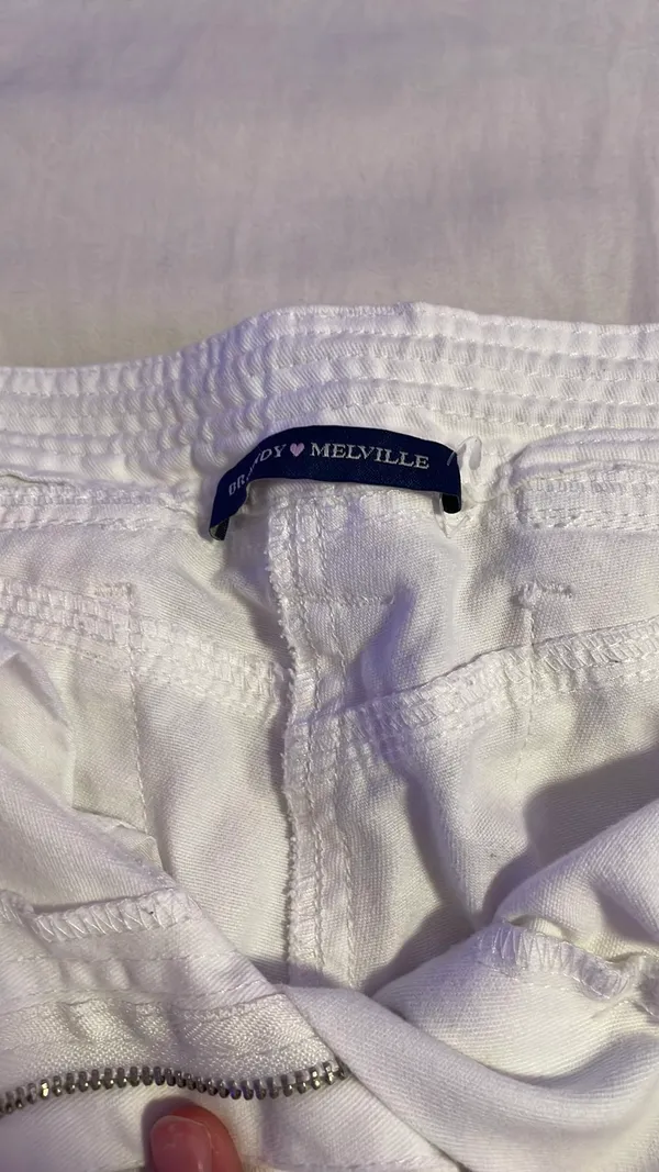Brandy Melville White Kim Cargo Pants - Image 2