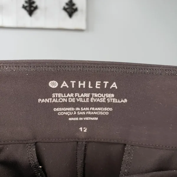 Athleta Stella Flare Trousers Black Size 12 - Image 3