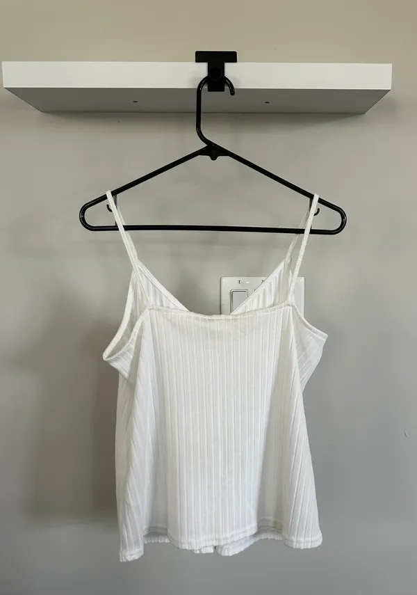 White Spaghetti Strap Top - Image 2