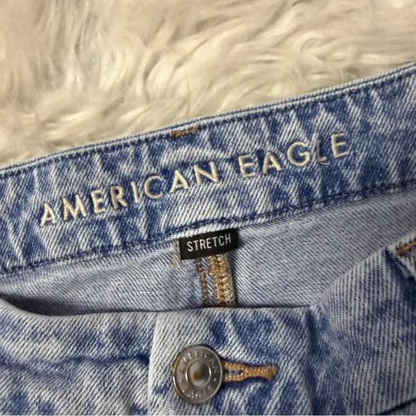 American Eagle Curvy 90s Straight Jeans Size 18 Regular Distressed Stretch - Image 3