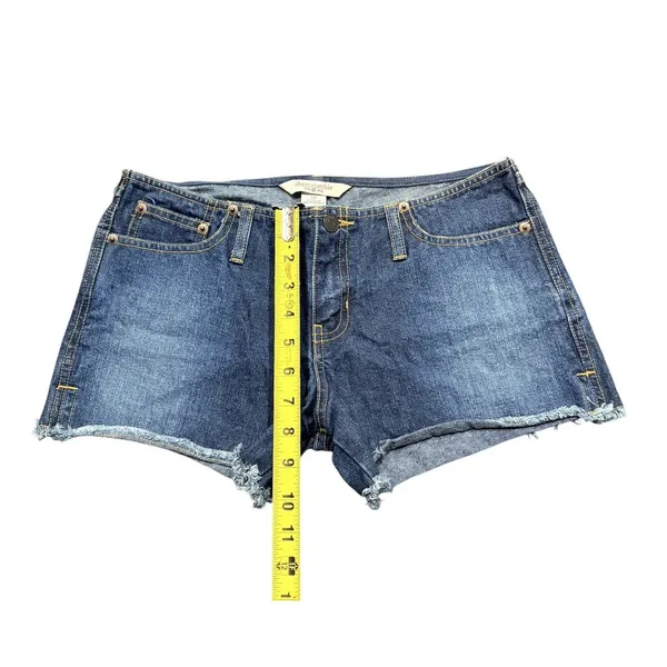 Abercrombie‎ Low Rise Vtg Y2K Frayed Hem Jean Shorts Womens Size 12 - Image 4