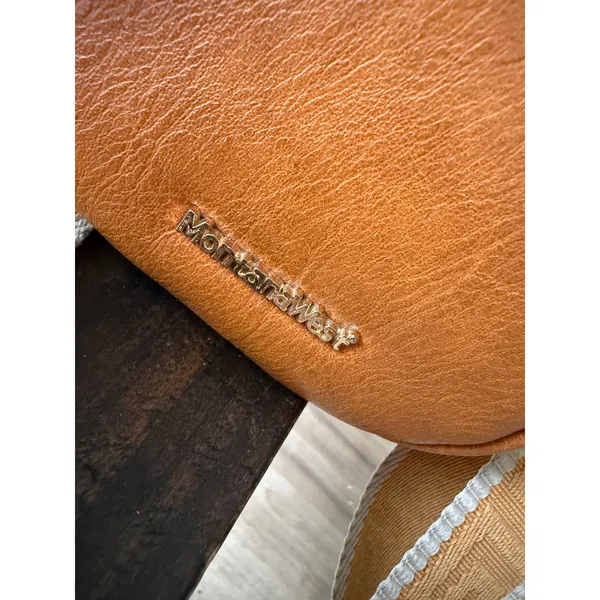 Montana West Top Handle Satchel Bag Crossbody Strap Boho Western Cognac Rustic - Image 7
