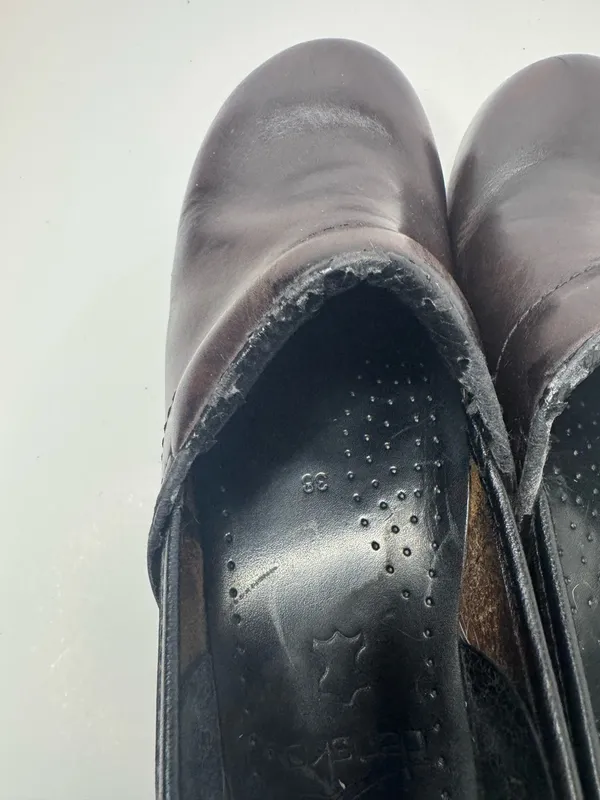 Dansko Brown Leather Professional Clogs Size EU38 - Image 4