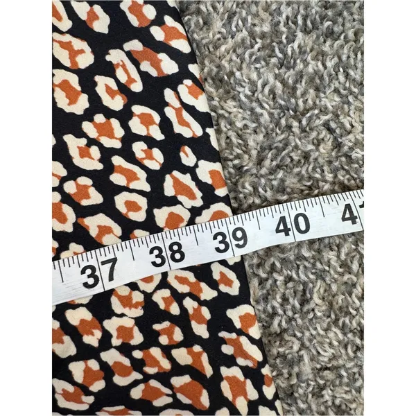 Intimately Free People Black Tan Animal Print Satin Maxi Skirt Womens XL Casual - Image 3