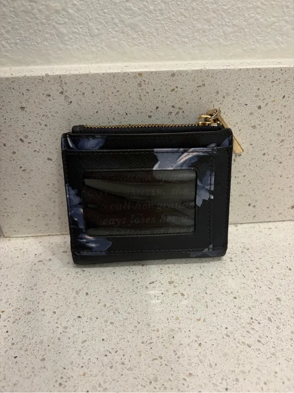 Kate Spade Cameron Street Wallet-Navy/Multi Small BLUE FLORAL EUC - Image 7
