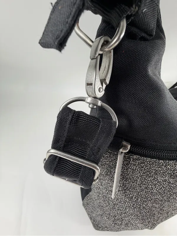 Baggallini Convertible Hobo Crossbody Bag Black Gray Travel RFID Wristlet‎ Purse - Image 3