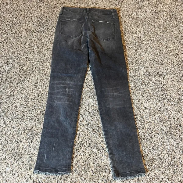 VERVET‎ Women Ankle Skinny Fit Jeans Gray Black Stripe Size 24 - Image 8