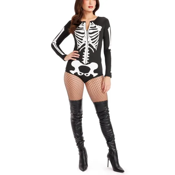 Tipsy Elves Sexy Skeleton Bodysuit Costume - Size M - Black - NWT‎ - Image 3