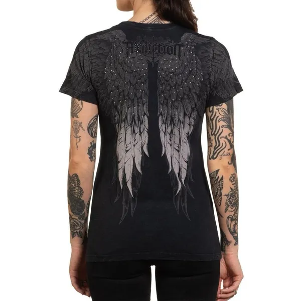 AFFLICTION Age of Winter Short Sleeve Tee Size L New with Tag MSRP $58 SOO - Image 2