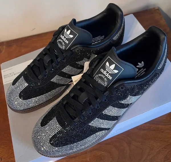 Adidas Samba OG Black and Silver Rhinestones women’s 8.5 - Image 3