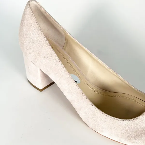 Marc Fisher Wiley Pink Suede Leather Block Kitten Pumps Heels Shoe 9 Women NWOT - Image 12