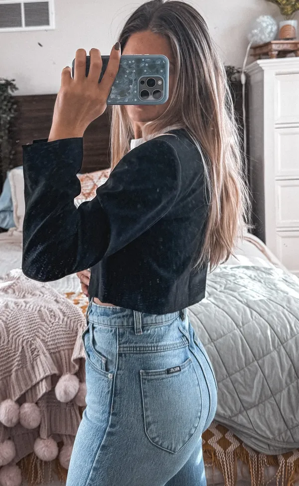 The Vintage Shop Black Cropped jacket - Image 3