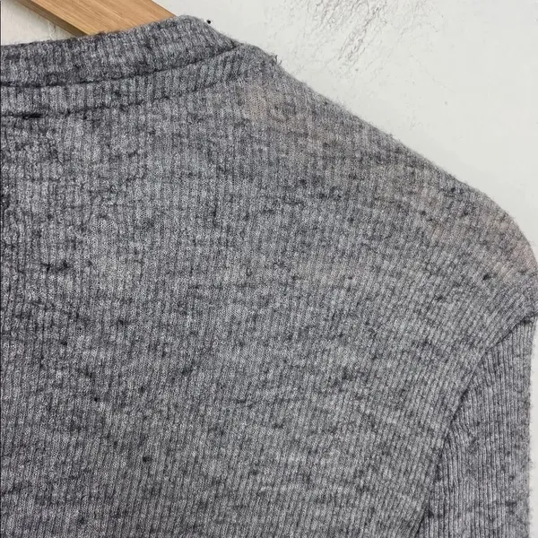 Just Female Heather Gray Long Sleeve Tee Wool Blend size Small - Image 8