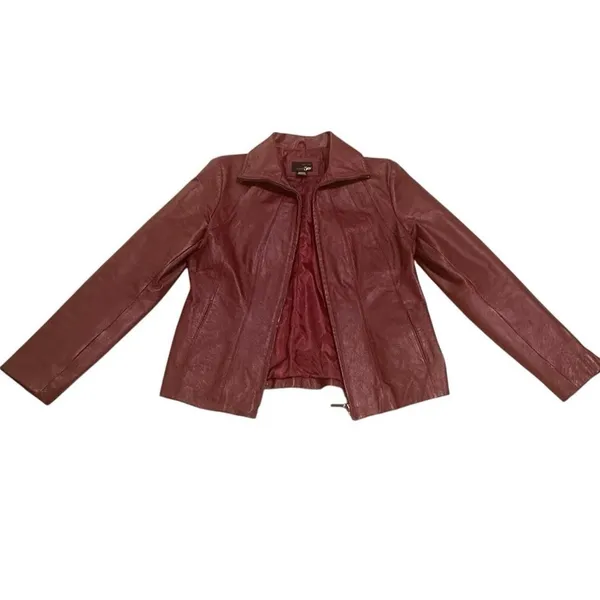 East 5th Vintage Burgundy Leather Jacket - Image 2