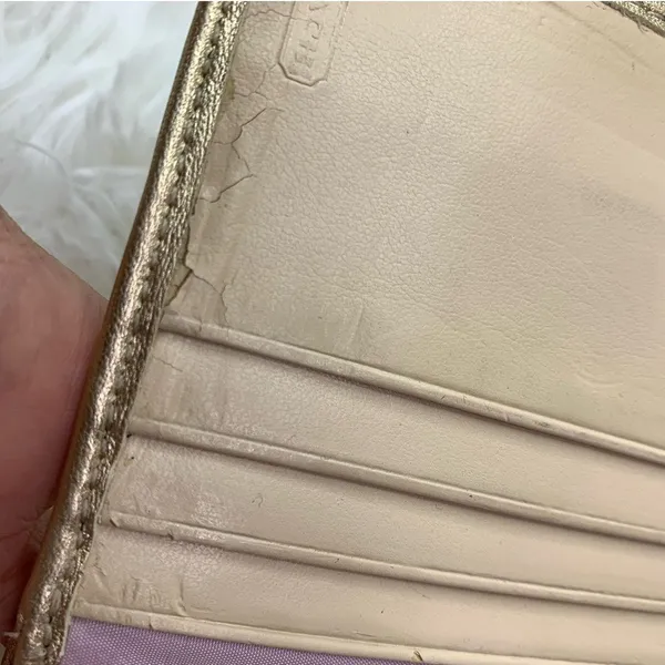 COACH Gold Signature Canvas Wallet - Image 6
